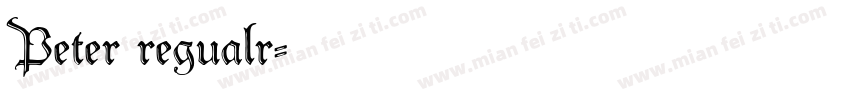 Peter regualr字体转换